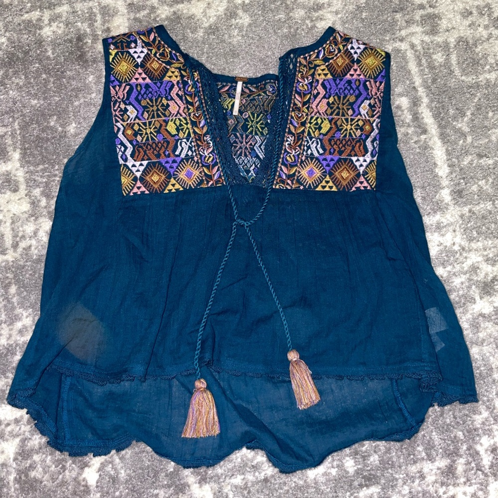 Free People Embroidered Sleeveless Top - Picture 3 of 9